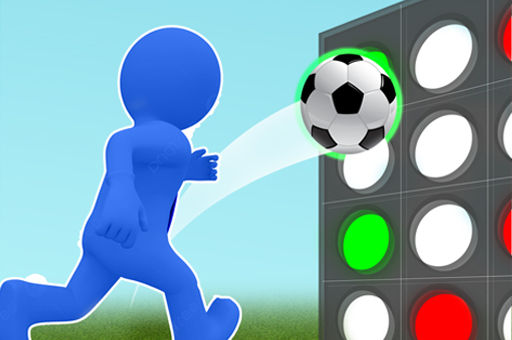 Welcome to Goal Dot 3D Soccer Game! Aim and release to shoot the ball into the grid to fill the hole with 2 or more Green Dots horizontally or vertically. You play against another player and must complete the mission before your opponent to win a